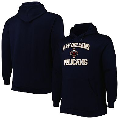Men's Navy New Orleans Pelicans Big & Tall Heart & Soul Pullover Hoodie