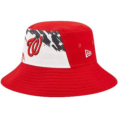Men's New Era Red Washington Nationals 2022 4th of July Bucket Hat