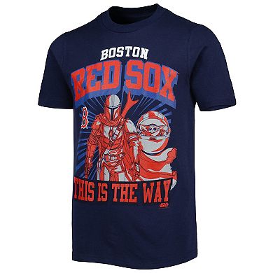 Youth Navy Boston Red Sox Star Wars This is the Way T-Shirt