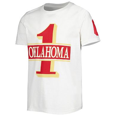 Youth White Oklahoma Sooners Fan T-Shirt
