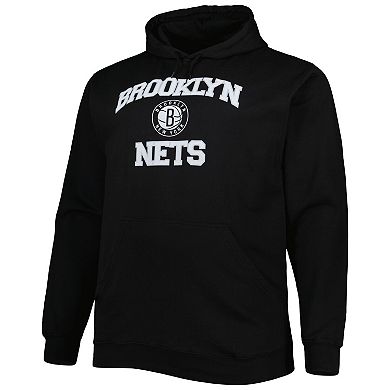 Men's Black Brooklyn Nets Big & Tall Heart & Soul Pullover Hoodie
