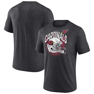 Men's Fanatics Branded Heathered Charcoal Arizona Cardinals End Around Tri-Blend T-Shirt