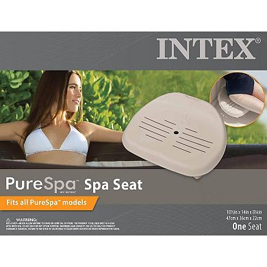 Intex PureSpa Slip Resisting Inflatable Removable Hot Tub Seat Spa Accessory