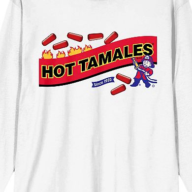 Men's Hot Tamales Snack Retro Logo Long Sleeve Tee