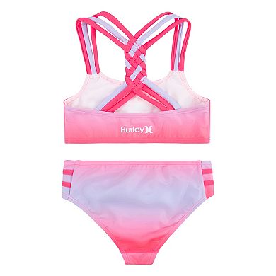 Girls 7-16 Hurley Braided Strap Bikini Top & Bottoms Swimsuit Set