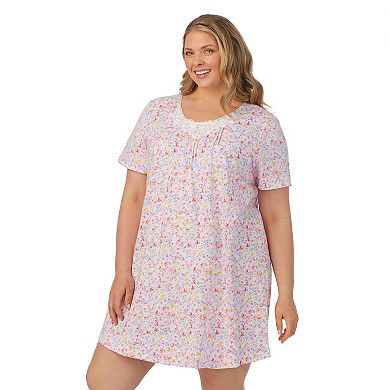 Plus Size Carole Hochman Cotton Short Sleeve Sleepshirt