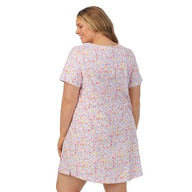 Plus Size Carole Hochman Cotton Short Sleeve Sleepshirt