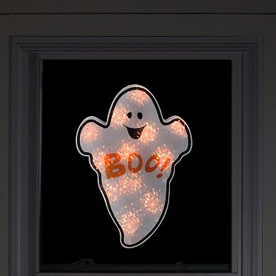Northlight Light-Up Holographic Ghost Halloween Window Wall Decor