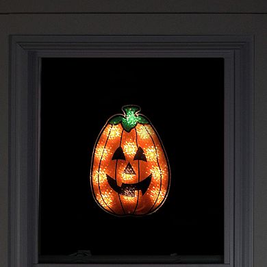 Northlight Light-Up Jack-O-Lantern Halloween Window Wall Decor