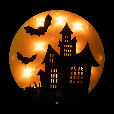 Northlight Light-Up Haunted House Halloween Window Wall Decor