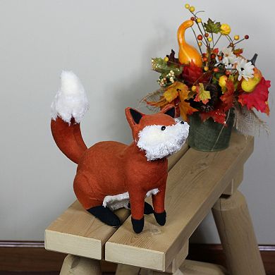 Northlight Orange & Cream Plush Sitting Fox Fall Floor Decor