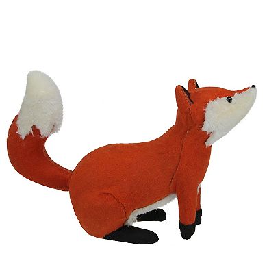 Northlight Orange & Cream Plush Sitting Fox Fall Floor Decor