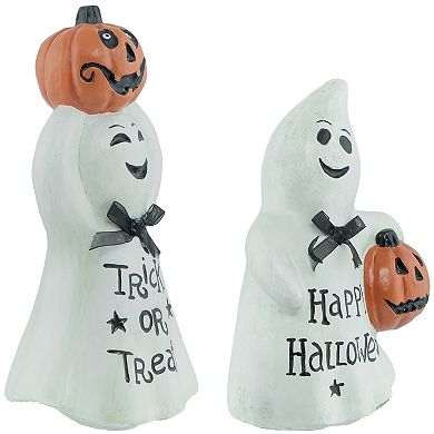 Northlight "Happy Halloween" & "Trick or Treat" Ghost Table Decor 2-piece Set