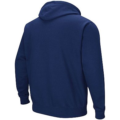 Men's Colosseum Navy Ole Miss Rebels Big & Tall Arch & Logo 2.0 Pullover Hoodie