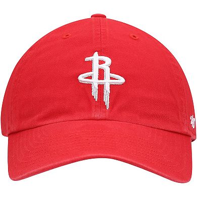 Men's '47 Red Houston Rockets Logo Clean Up Adjustable Hat