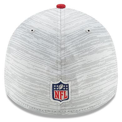 Men's New Era Gray/Cardinal Arizona Cardinals 2021 NFL Training Camp Official 39THIRTY Flex Hat