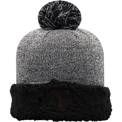 Women's Top of the World Black Texas A&M Aggies Snug Cuffed Knit Hat with Pom