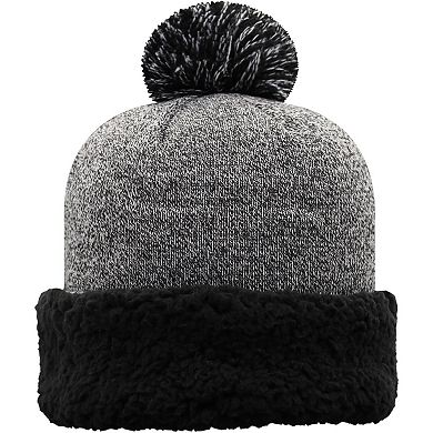 Women's Top of the World Black West Virginia Mountaineers Snug Cuffed Knit Hat with Pom