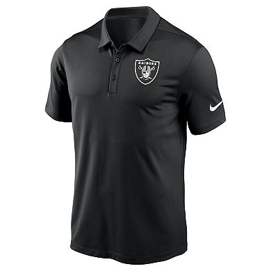 Men's Nike Black Las Vegas Raiders Fan Gear Franchise Heat-Sealed Graphic Team Polo