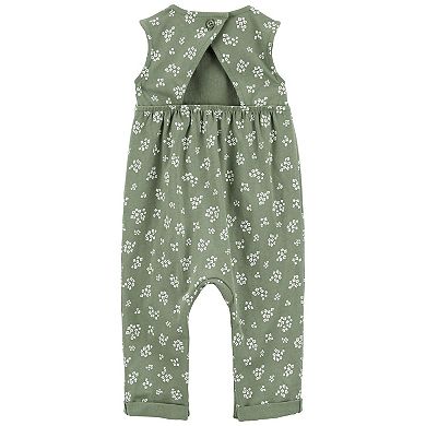 Baby Girl Carter's Mini Floral Print Sleeveless Keyhole Back Jumpsuit