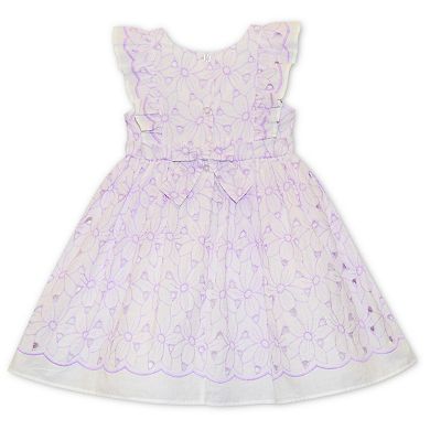 Baby & Toddler Girl Blueberi Boulevard Printed Eyelet Pinafore Dress