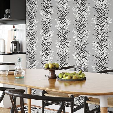 NextWall Leaf Stripe Peel & Stick Wallpaper