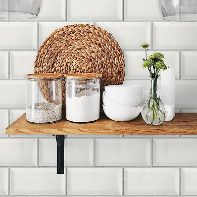 NextWall Subway Tile Peel & Stick Wallpaper