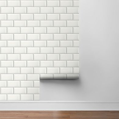 NextWall Subway Tile Peel & Stick Wallpaper