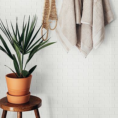 NextWall Subway Tile Peel & Stick Wallpaper