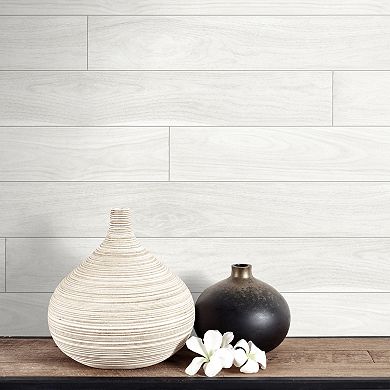 NextWall Teak Planks Peel and Stick Wallpaper