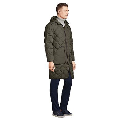 Men's Lands' End Insulated Quilted Primaloft ThermoPlume Coat