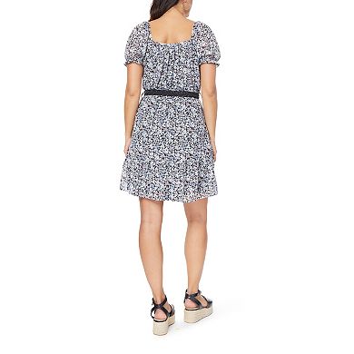 Juniors' WallFlower Lottie Tie Mini Skater Dress