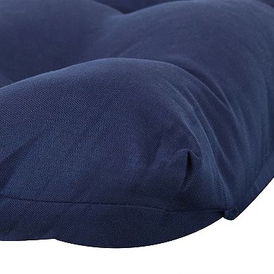 Sunnydaze Indoor/Outdoor Olefin Tufted High-Back Chair Cushion - Blue