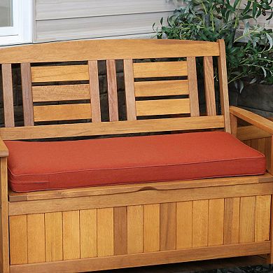 Sunnydaze Indoor/Outdoor Olefin Bench Cushion - 41 in x 18 in - Rust