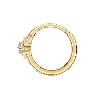 Lila Moon 14k Gold Cubic Zirconia Star Multi Purpose Clicker Earring