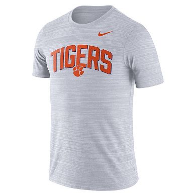 Men's Nike White Clemson Tigers Game Day Sideline Velocity Performance T-Shirt