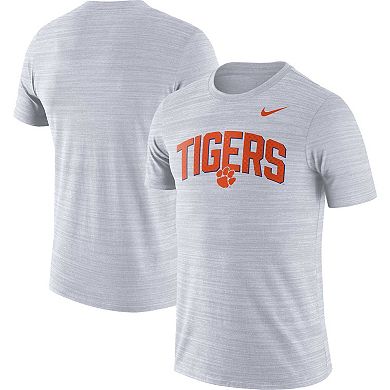 Men's Nike White Clemson Tigers Game Day Sideline Velocity Performance T-Shirt