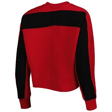 Women's Gameday Couture Crimson Alabama Crimson Tide Back To Reality Colorblock Pullover Sweatshirt