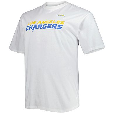Men's Fanatics Branded White Los Angeles Chargers Big & Tall Hometown Collection Hot Shot T-Shirt