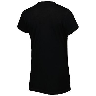 Women's Concepts Sport Black/Blue Carolina Panthers Badge T-Shirt & Pants Sleep Set