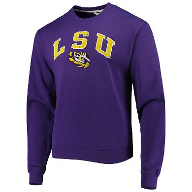 Men's League Collegiate Wear Purple LSU Tigers 1965 Arch Essential Lightweight Pullover Sweatshirt