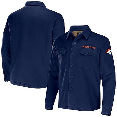 Men's NFL x Darius Rucker Collection by Fanatics Navy Denver Broncos Canvas Button-Up Shirt Jacket