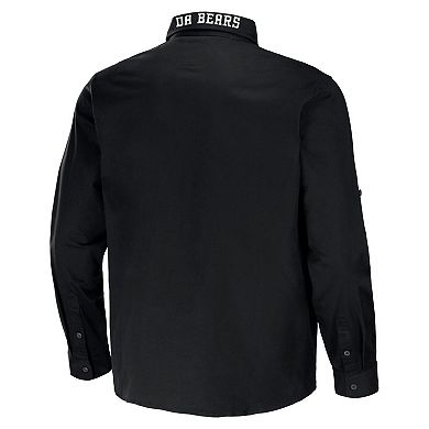 Men's NFL x Darius Rucker Collection by Fanatics Black Chicago Bears Convertible Twill Long Sleeve Button-Up Shirt