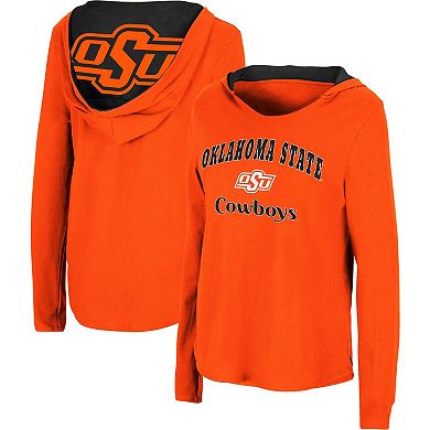 Women's Colosseum Orange Oklahoma State Cowboys Catalina Hoodie Long Sleeve T-Shirt