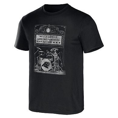 Men's NFL x Darius Rucker Collection by Fanatics Black Carolina Panthers Band T-Shirt