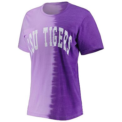 Women's Gameday Couture Purple LSU Tigers Find Your Groove Split-Dye T-Shirt