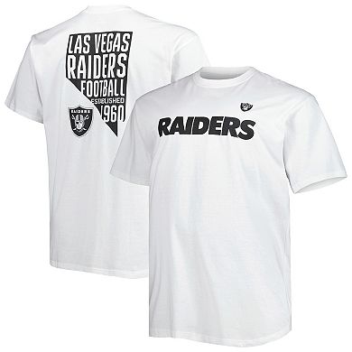 Men's Fanatics Branded White Las Vegas Raiders Big & Tall Hometown Collection Hot Shot T-Shirt