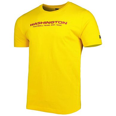 Men's New Era Gold Washington Commanders League Tonal T-Shirt