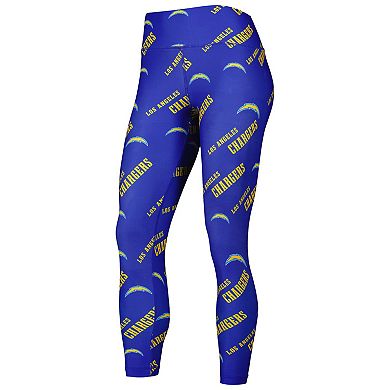 Women's Concepts Sport Royal Los Angeles Chargers Breakthrough Allover Print Lounge Leggings