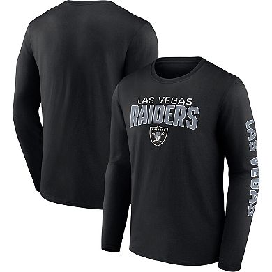 Men's Fanatics Branded Black Las Vegas Raiders Go the Distance Long Sleeve T-Shirt